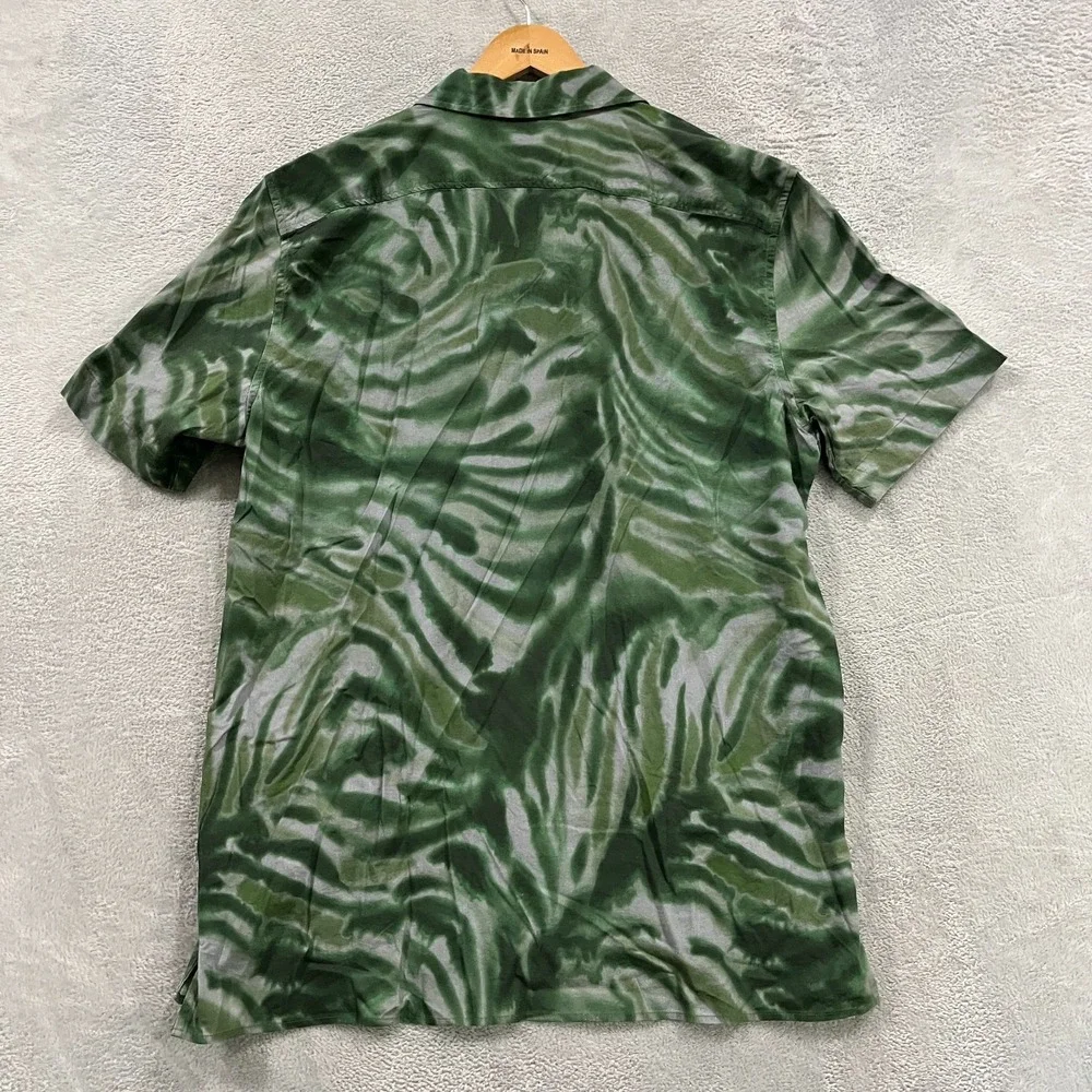 Banana Republic Resort Shirt Large Tall Floral Tropical Travel Camp Button Up